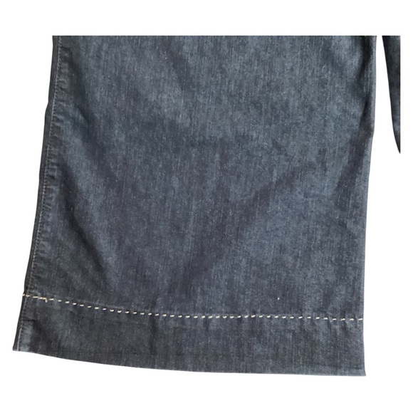 Venezia Navy Flare Jeans, Wide Leg, Stretch, Plus Size 28 - Picture 5 of 9